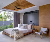 Villa Babadan, dormitorio principal de la piscina